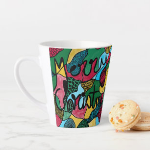MERRY CHRISTMAS NEUROGRAPHIC & BLACK LINE LATTE MUG