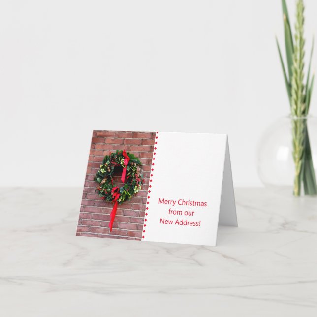 Merry Christmas - New Address Christmas Card (Front)