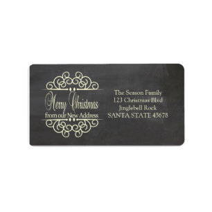 Merry Christmas New address holiday Label