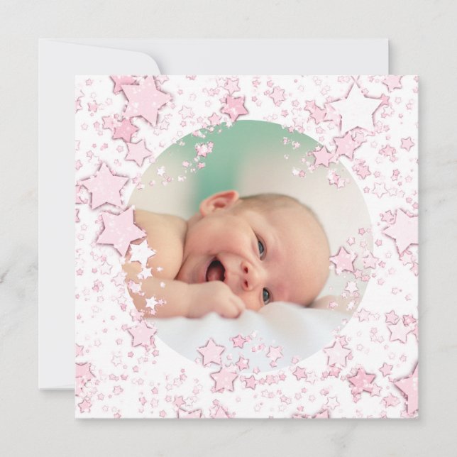 Merry Christmas new baby girl Holiday Card (Front)
