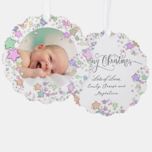 Merry Christmas new baby Tree Decoration Card