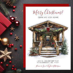 Merry Christmas New Home Front Door Moving Announcement