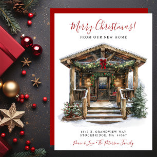 Merry Christmas New Home Front Door Moving Announcement
