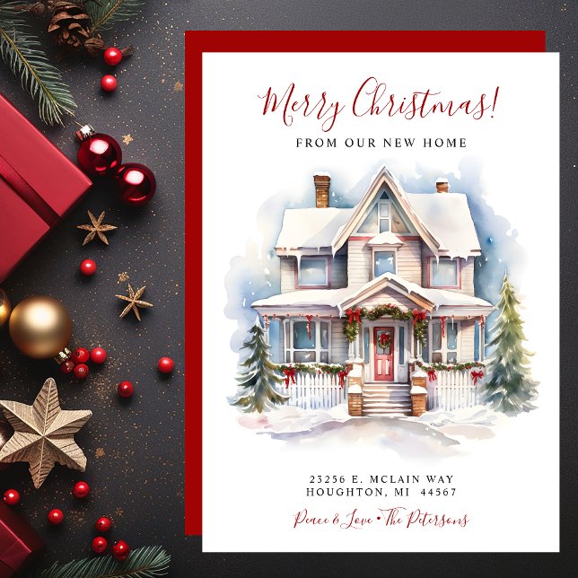 Merry Christmas New Home Moving Announcement (Creator Uploaded)