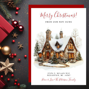 Merry Christmas New Home Moving Announcement