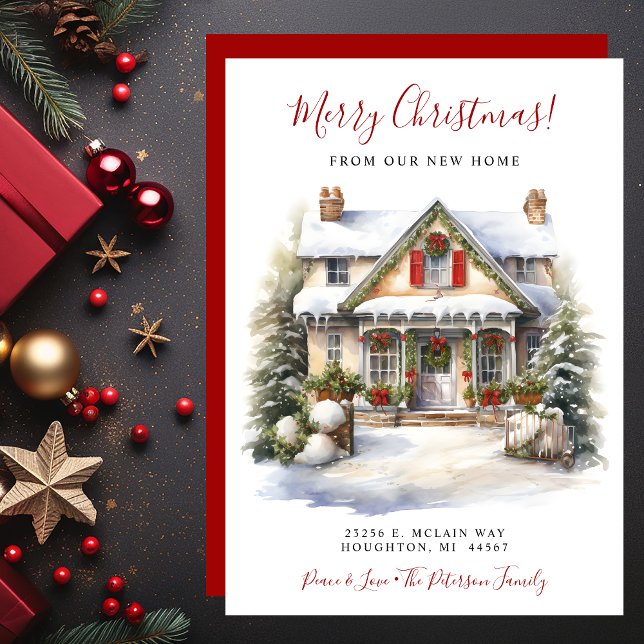 Merry Christmas New Home Moving Announcement (Creator Uploaded)