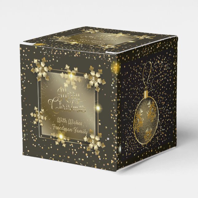 Merry Christmas & New Year! 20XX Gold Luxury Favour Box (Front Side)