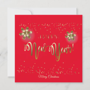 Merry Christmas & New Year! 20XX Gold Luxury Holiday Card