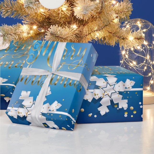 Merry Christmas & New Year! 20XX Gold Luxury Wrapping Paper (Holidays)