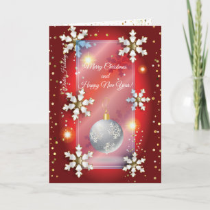 Merry Christmas & New Year! 20XX Silver Luxury Red Card