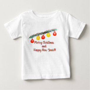 Merry Christmas,  New Year Baby Shirt