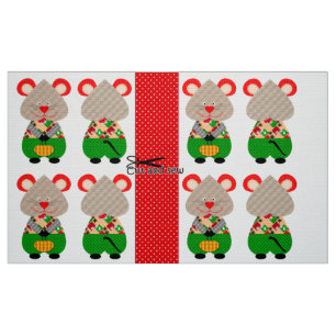 Merry Christmas, new year, Christmas, merry, rat Fabric