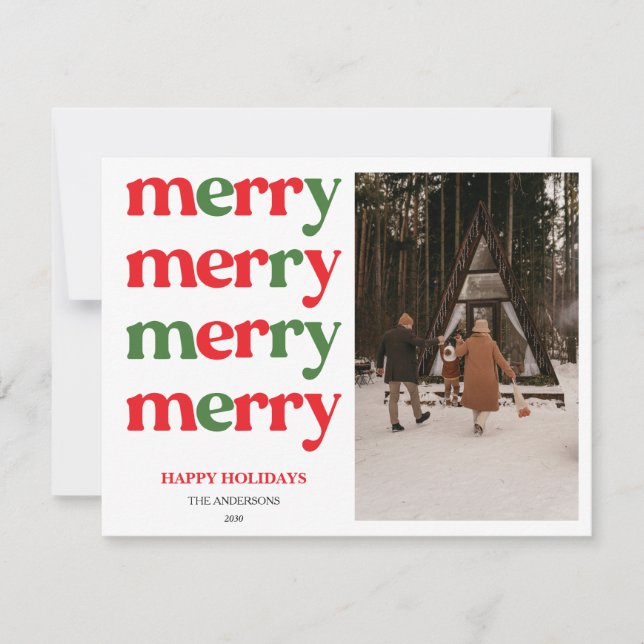 Merry Christmas New Year Cute Colourful Holiday  (Front)