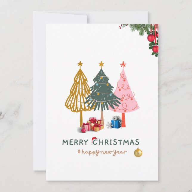 Merry Christmas & New Year Greeting Card (Front)