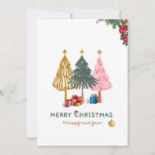 Merry Christmas & New Year Greeting Card