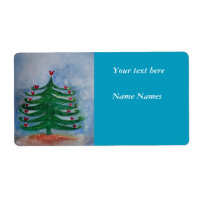 Merry Christmas New Year Holiday Label