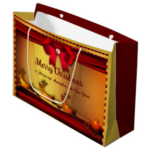 Merry Christmas -  New Year  Large Gift Bag