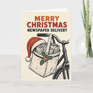 Merry Christmas Newspaper Delivery Card