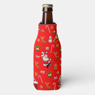 Merry Christmas Nice Naughty 25 December Christmas Bottle Cooler