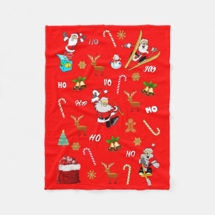 Merry Christmas Nice Naughty 25 December Christmas Fleece Blanket