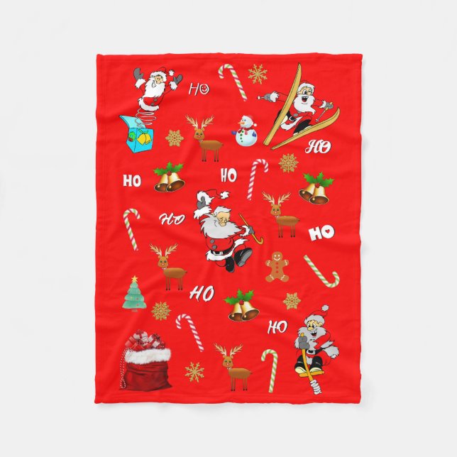 Merry Christmas Nice Naughty 25 December Christmas Fleece Blanket (Front)