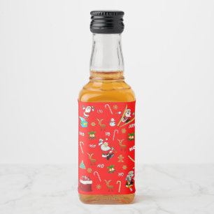 Merry Christmas Nice Naughty 25 December Christmas Liquor Bottle Label