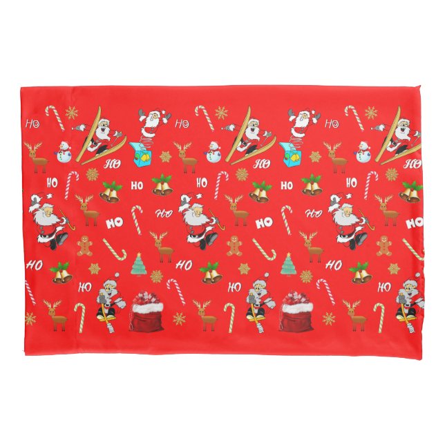Merry Christmas Nice Naughty 25 December Christmas Pillowcase (Front)