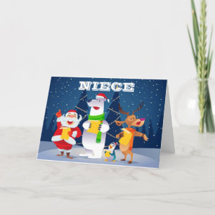 **MERRY CHRISTMAS NIECE** CAROLING FOR YOU!  HOLIDAY CARD