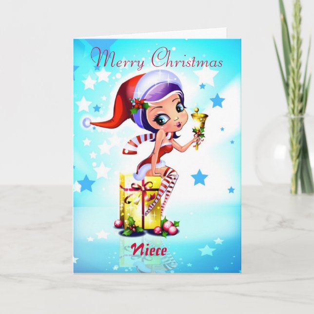 Merry Christmas Niece Holiday Card (Front)