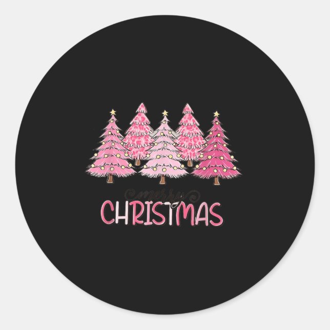 Merry Christmas Nk Christmas Tree Nk Christmas Cos Classic Round Sticker (Front)