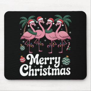 Merry Christmas Nk Flamingo Santa Hat Xmas Light T Mouse Mat
