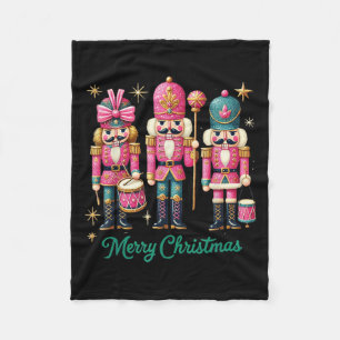 Merry Christmas Nk Nutcracker Fantasy  Fleece Blanket
