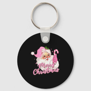 Merry Christmas Nk Santa Claus Vintage Retro Xmas Key Ring
