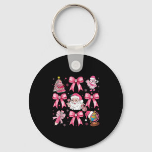 Merry Christmas Nk Santa Coquette Bow Teacher Girl Key Ring