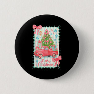 Merry Christmas Nk Truck Family Matching Pajamas G 6 Cm Round Badge