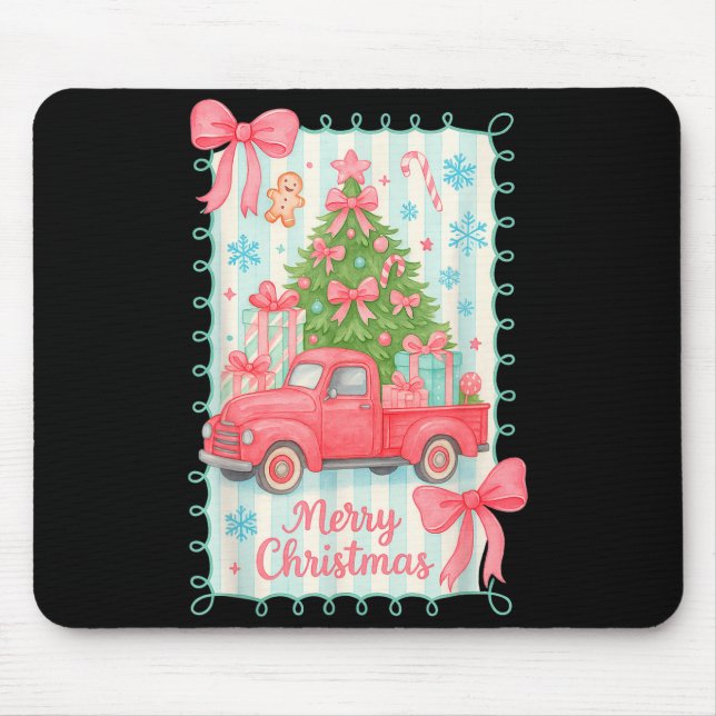 Merry Christmas Nk Truck Family Matching Pajamas G Mouse Mat (Front)