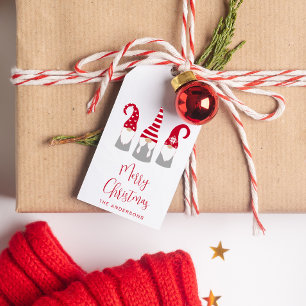 Merry Christmas Nordic Gnomes Holiday Gift Tags