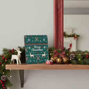 Merry Christmas nordic pattern Plaque