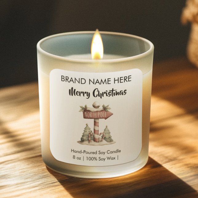Merry Christmas North Pole Candle Labels (Creator Uploaded)