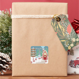 Merry Christmas North Pole Stickers