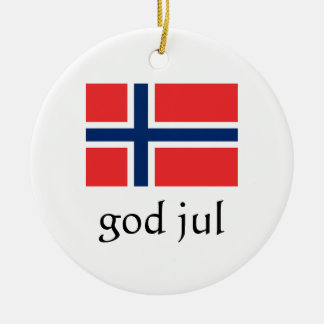 Merry Christmas Norwegian Ornament