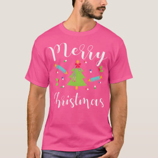 Merry Christmas Nurse Doctor Hospital Stethoscope T-Shirt