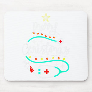 Merry Christmas Nurse Doctor Stethoscope Christmas Mouse Mat