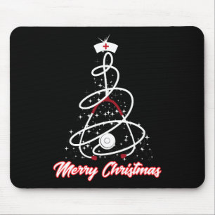 Merry Christmas Nurse Shirt Yuletide Practitioners Mouse Mat