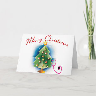 Merry Christmas NURSE TREE Holiday Card
