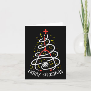 Merry Christmas Nurse Xmas Scrub Top Women Stethos Card