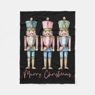 Merry Christmas Nutcracker Ballet Festive Xmas Men Fleece Blanket