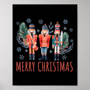 Merry Christmas Nutcracker Ballet Festive Xmas Men Poster