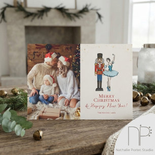Merry Christmas Nutcracker Ballet Photo Holiday Card