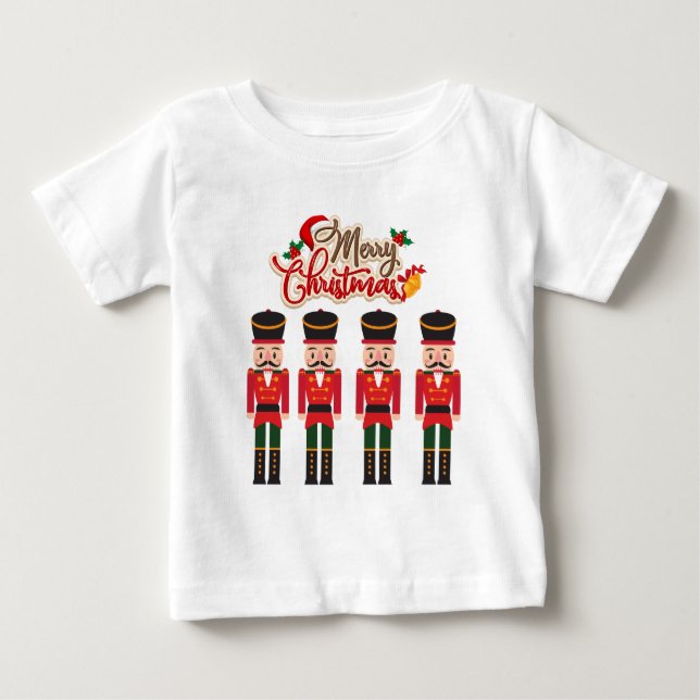 Merry Christmas Nutcracker Festive Holiday Tee  (Front)